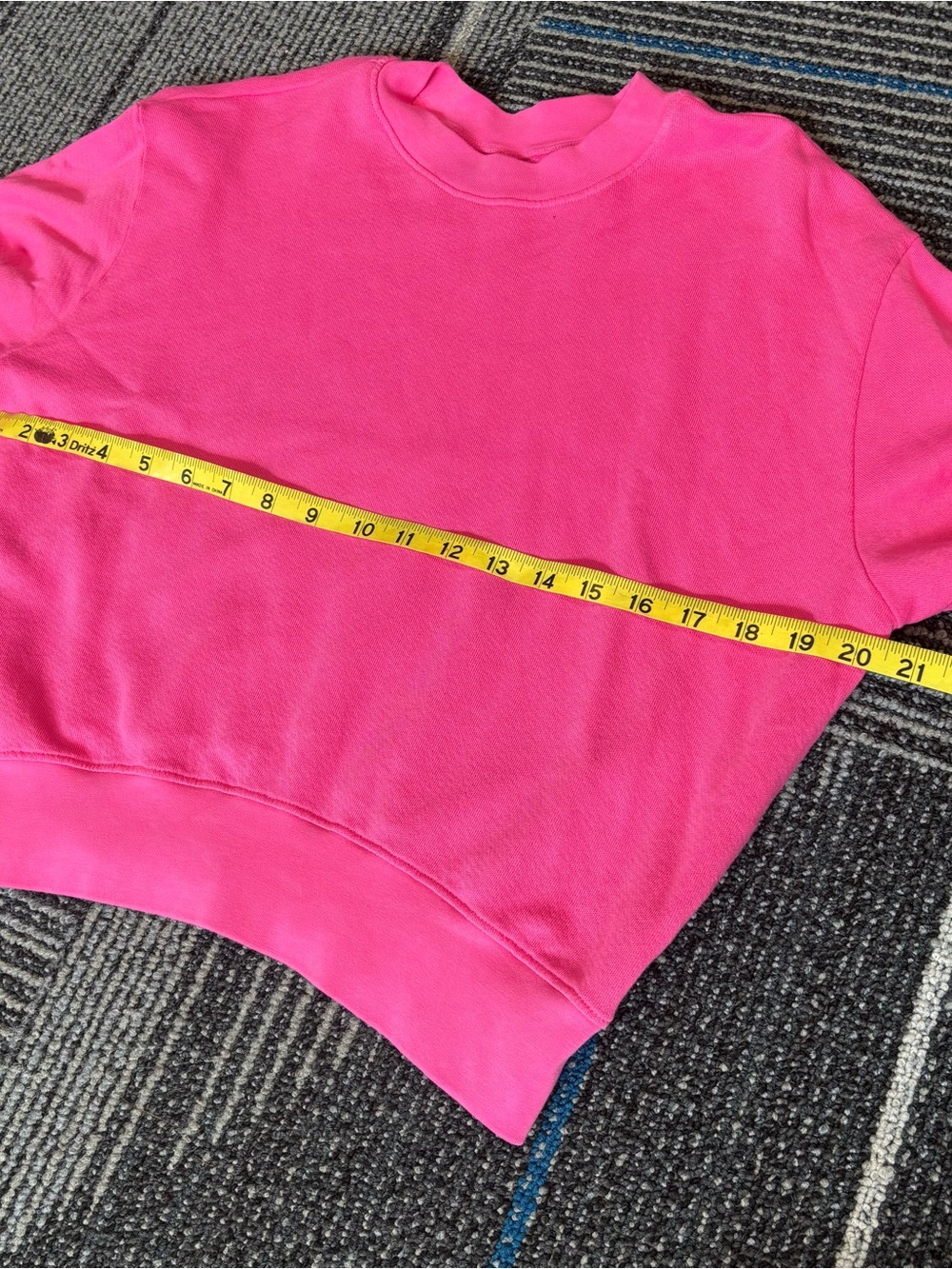 Michael Lauren knit set XS Pink Sweatsuit Crew Neck Wide Leg Pants - Picture 10 of 11